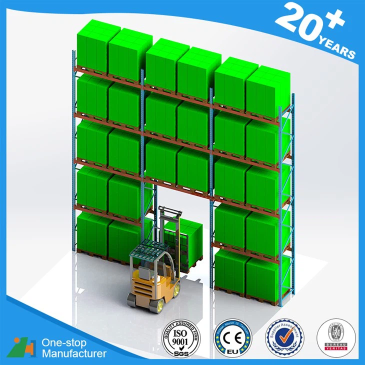 Heavy duty selective pallet racking system