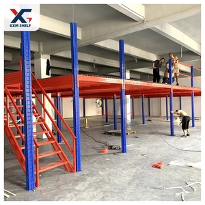 Multi Tier Steel Grating Floor Industrial Mezzanine Platform H Steel Mezzanine Rack System Warehouse Mezzanine Floor System