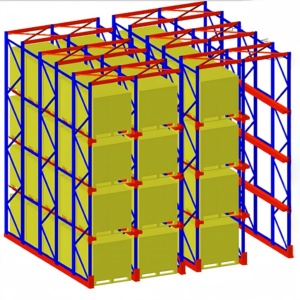 High-Density Heavy Duty Steel Pallet Rack FIFO Drive-in Warehouse Storage