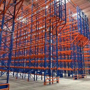 Narrow Aisle Layout Telescopic Reach Truck Matching Double Depth Rack Optimized Warehouse Space Double Deep Pallet Racking Heavy