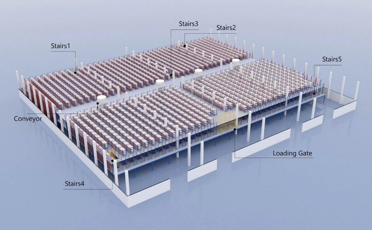 Dark Cold Warehouse Shuttle Racking System