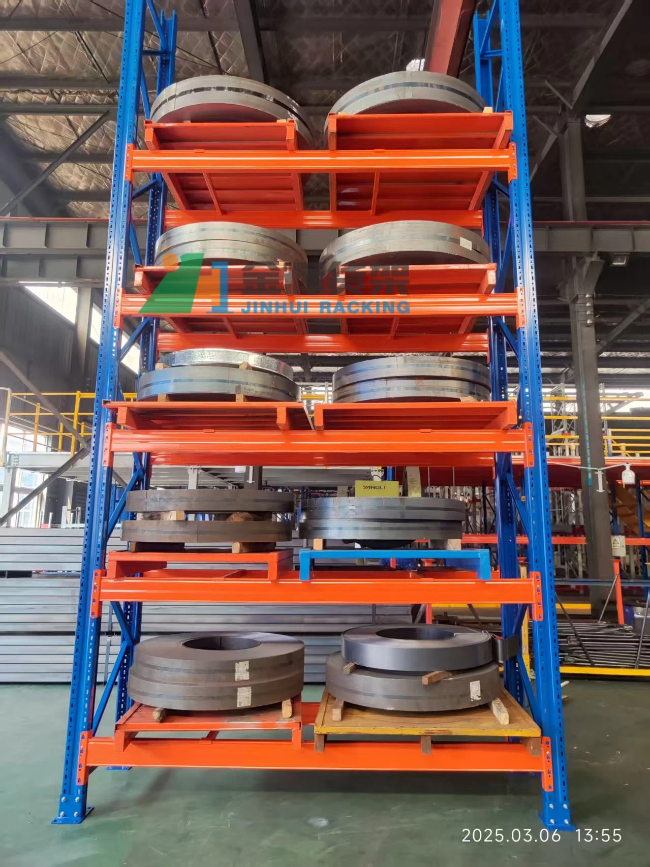 Finished product load capacity test on racking bay